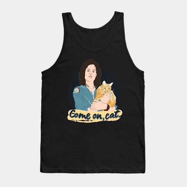 Come On, Cat Tank Top by Plan8